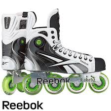 Reebok 9k White Pump Roller Hockey Skate Jr Andrew Wish
