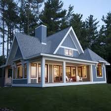 Our house plans and cottage plans with screened porch or sunroom will provide you comfort and peace of mind that your meal and your family and guests will not be bugged by the uninvited flying guests. Farm Cottage Small Lake Houses Cottage House Plans Cottage Exterior