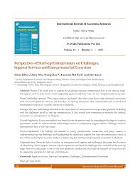 Borrowing a fund from family or friends is in the form of unsecured debt. Pdf Perspectives Of Start Up Entrepreneurs On Challenges Support Services And Entrepreneurial Ecosystem