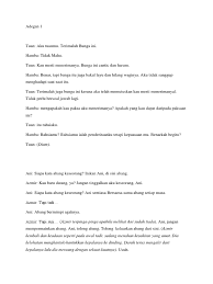 Namun begitu soalan yang ditanya tidaklah dimasukkan ke dalam penulisan. Skrip Drama Bukan Gila