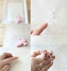 Tolle Bastelideen Schneeflocken Heissklebepistole Backpapier Basteln Weihnachten Deko Basteln Weihnachten Bastelideen Basteln