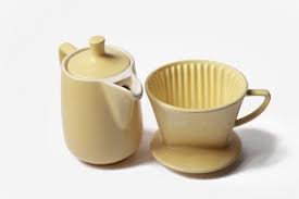 Cafetiere Melitta En Ceramique Jaune Pastel Porte Filtre Etsy Couvercle Ceramique Cafetiere