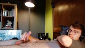 Hairy teen boy jerking off and playing with his hard nipple