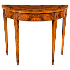 Custom English Walnut Burl Demilune Console Walnut Burl English Walnut Table Furniture