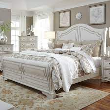 Magnolia Manor King Sleigh Bed With Antique White Finish By Liberty Furniture At Hudson S Furniture White Sleigh Bed Liberty Furniture Royal Furniture