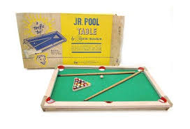 Child Size Pool Table By Den Ricks Jr Small Clay Billiard Balls Toy In Box Youth Billiard Table Childrens Pool Table Toy Pool Table Billiards Game Cue Stick
