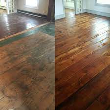Oak floor, and applying a wax finish to it). Original Wood Floors Pumpkin Pine Floors Circa 1840 Before And After Refinishing Old Floors Old Wood Floors Refinishing Hardwood Floors Refinish Wood Floors