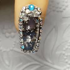 Just Look At That Glitter Movement Aquarium Nails Prom Nails Silver Manicure