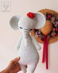 amigurumi fil oyuncak dinosaur stuffed animal baby kids art