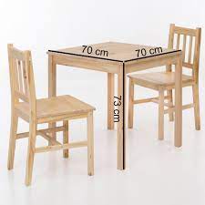 Ulf & debora sind wieder zusammen! Finebuy Esszimmer Set Emilio 3 Teilig Kiefer Holz Landhaus Stil 70 X 73 X 70 Cm