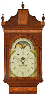 Peter Gift Jr. Clockmaker working in Kutztown, Pennsylvania. An inlaid  mahogany case tall clock of superb design most likely made by the Reading  cabinetmakers Daniel Rhein and or his apprentice or journeyman