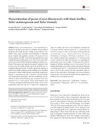 Maybe you would like to learn more about one of these? Pdf Mycorrhization Of Pecan Carya Illinoinensis With Black Truffles Tuber Melanosporum And Tuber Brumale