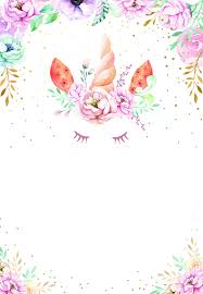 Unicorn Birthday Invitation Card Template Free Floral Unicorn Birthday Invitation Template Free Greetings Island Unicorn Invitations Unicorn Birthday Invitations Printable Birthday Invitations