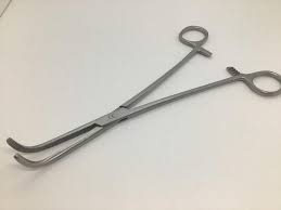 The o'shaughnessy bend has a slightly narrower gap than the round bend, with a break at the base. New Forceps Cholecystectomy O Shaughnessy Curved 220mm For Sale
