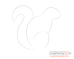 Draw a wide, rounded w shaped line to form the top of the mouth. How To Draw A Squirrel From The Side View Tutorial Easydrawingtips