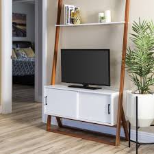 Best Choice Products 42in Modern Wooden Ladder Shelf Tv Stand Media Console W Shelves Wooden Ladder Shelf Wood Media Console Tv Stand And Entertainment Center
