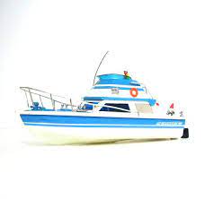 Vintage Toy Boat Bayliner Aqua And White 1960s Ideal Motorific Etsy Toy Boat Vintage Toys Cool Boats