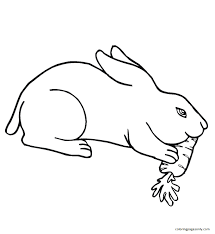 Bunny coloring pages are a fun way for kids of all ages, adults to develop creativity, concentration, fine motor skills, and color recognition. Rabbits Eat Carrots Coloring Pages Bunny Coloring Pages Coloring Pages For Kids And Adults