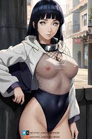 1girls ai generated big breasts bodysuit female hyuuga hinata  looking at viewer naruto naruto (series) naruto shippuden neuronude no  pupils see-through see-through clothing short hair solo solo focus |
