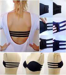 Diy 3 Strap Bra For Backless Tops And Dresses All You Need Is A Strapless Bra In Your Size Preferably Pick One With Boning In Diy Bra Bra Hacks Diy Fashion