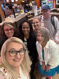 Washington, Nevada, South Carolina, Texas and Arizona all represented in  one picture! We are speaking at different conferences this weekend and met  up for lunch in the Phoenix airport.