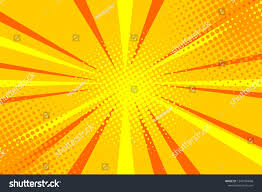 Pop Art Comic Book Strip Cover Design Explosion Isolated Retro Style Comics Radial Yellow Background Halftone Colored Backgr Pop Art Comic Comic Art Pop Art