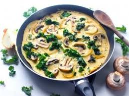 Omelette Vegan Au Choux Kale Et Aux Champignons Recette Choux Kale Chou Kale Recette Omelette