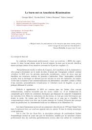 * la question était formulée par la source comme suit : Pdf Burn Out En Anesthesie Reanimation