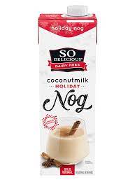 We tried four brands of eggnog to see which one we like the best. Holiday Nog Coconutmilk So Delicious Dairy Free
