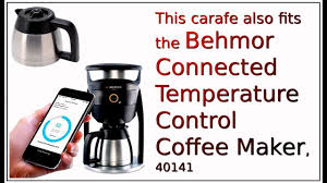 If the brazen plus permanent filter is being used, finely ground coffee is not recommended as it may clog the filter. Behmor Brazen Plus Replacement Carafe Carafe Drip Coffee Maker Coffee Maker