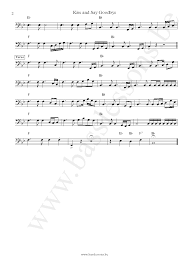 C let's just kiss and say goodbye (goodbye!) verse. The Manhattans Kiss And Say Goodbye Bass Transcription