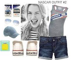 Watching nascar on television is one thing; What To Wear To A Nascar Race Nascar Outfit Race Day Outfits Races Outfit