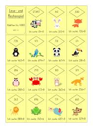 Rechenspiel Addition 1000 Unterrichtsmaterial Im Fach Mathematik In 2020 Rechenspiele Rechnen Spielkarten