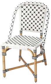 Buy rattan hanging chairs and get the best deals at the lowest prices on ebay! Butler Tenor White Black Rattan Dining Chair Tropical Dining Chairs By Furniture East Inc