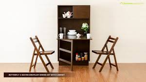 Modern table design that turns into wall mirror, transformer furniture design idea for small rooms. Space Saver Dining From Home Centre Youtube