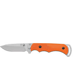 Freeman guide folder, drop point, fine edge, nylon sheath. Gerber Freeman Guide Folding Knife With Orange Sheath