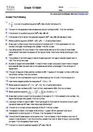 Balance the equation by adding the value of a 2 on either side of the equation to make a complete square (x+a) 2. Quadratic Equations 100 Word Non Word Problems With Solutions And Insights