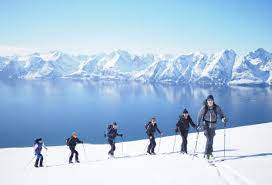 The area was recently chosen as one of the world's top 100 sustainable destinations. Die Lyngen Mountain Guides Ascent Descent Skiing Nord Lenangen Norway
