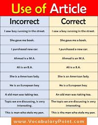 Questions about grammar and vocabulary? Common Mistakes In English Use Of Noun Adjective Article Engdic