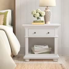 Better homes & gardens modern farmhouse usb nightstand, rustic gray: Farmhouse Rustic Nightstands Birch Lane