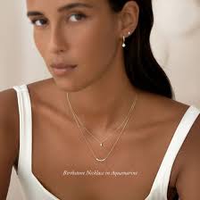 April Birthstone Necklace 14k Gold