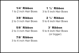 Hair Bow Ribbon Length Chart Lajoshrich Com