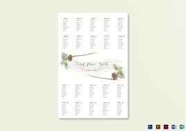 fall wedding seating chart template