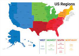 What Is A Regional Map Us Regions List And Map