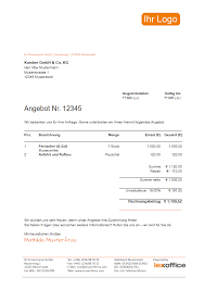 Heute habe ich das angebot per post bekommen. Kostenlose Angebotsvorlage Zum Download Von Lexoffice