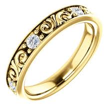 14kt Yellow Gold 2 75mm Round Eternity Band Mounting Size 8 5 St122534 4005 P Price 569 99 Diamondbands We Diamond Wedding Bands Diamond Bands Gold Bands