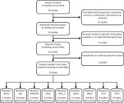 flow chart of studies included and excluded in the meta