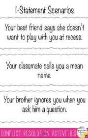 Conflict Resolution Counseling Activity Pack Wild About I Statements In 2020 I Am Statements Conflict Resolution School Counseling Lessons