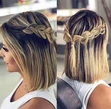 Pin By Isabella Ratliff On Penteado Braids For Short Hair Short Hair Updo Prom Hairstyles For Short Hair