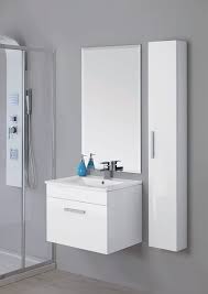 Mobile Bagno Sospeso 60 Cm Bianco Rovere Chiaro O Scuro Arredo Con Colonna Abbinata Omaggio Bathroom Vanity Style Bathroom Design Small Modern Washbasin Design
